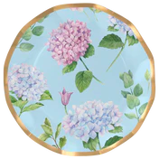 Hydrangeas Wavy Paper Plate Collection - Set With Style