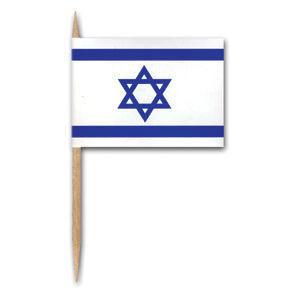 Israeli Flags On Toothpicks (1 Count) - Set With Style