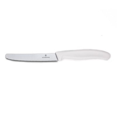 Victorinox - Swiss Classic Knife, Serrated, Round Tip, 4.5", - Set With Style