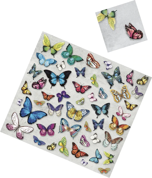 Butterflies Paper Placemat With Coaster(12ct) - Set With Style