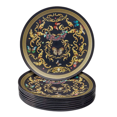 Versi Black Plastic Plate Collection - Set With Style