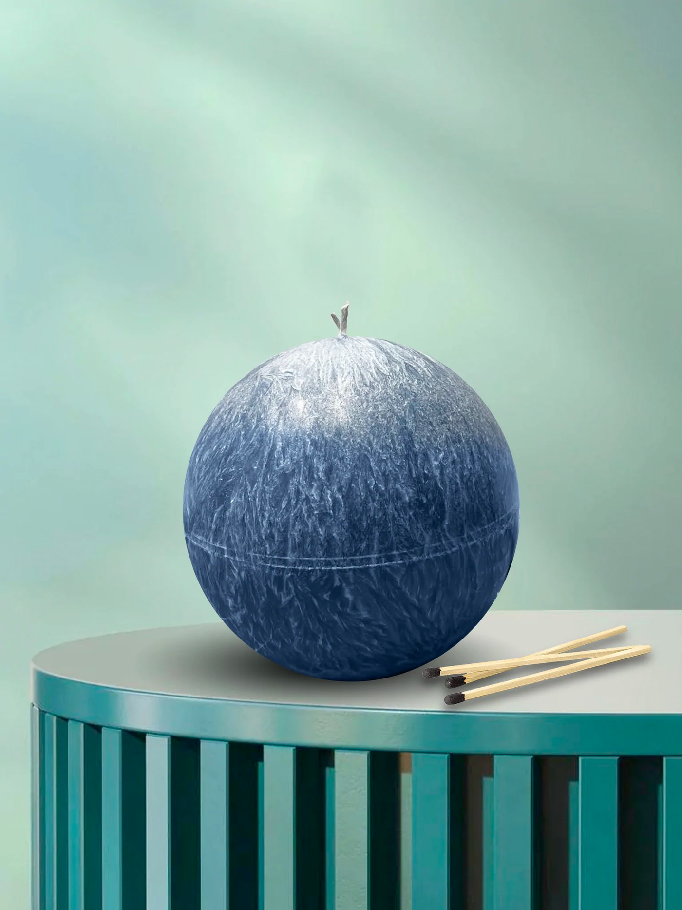 Sphere Havdalah Candle - Blue - Set With Style