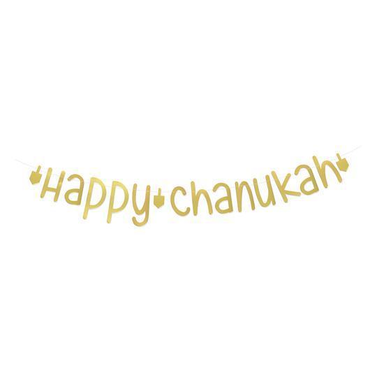 Happy Chanukah Bunting Gold - Set With Style