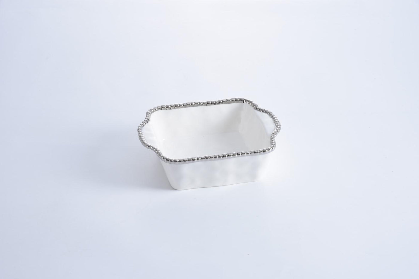 Pampa Bay White & silver square baking dish - Set With Style