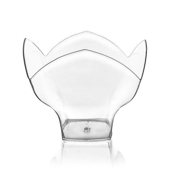 Clear Disposable Plastic Lotus Cups (12 Count) - Set With Style