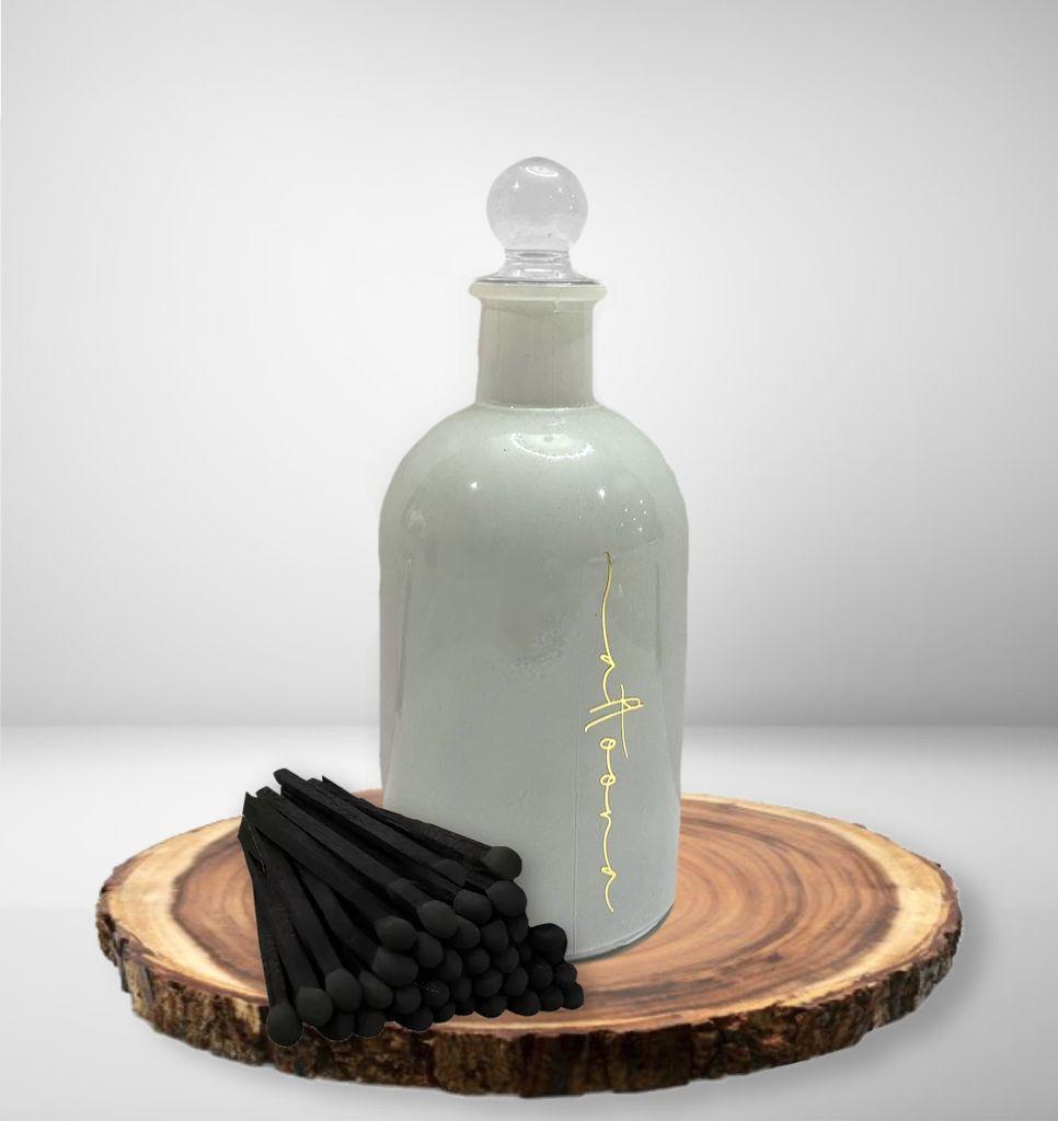 Matches in Glass Bottle - White - Set With Style