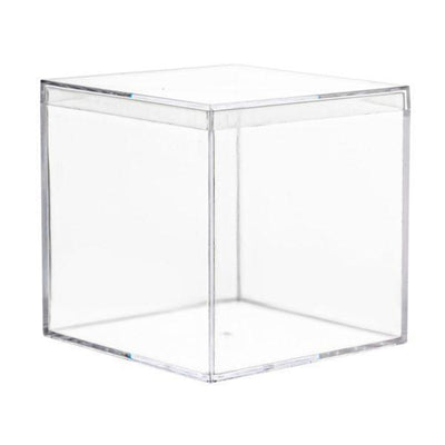 MiniWare 3″ Clear Square Boxes W/ Lids 12/4ct - Set With Style