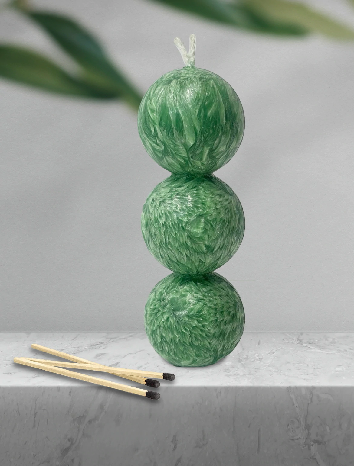 Balls Havdalah Candle - Green - Set With Style