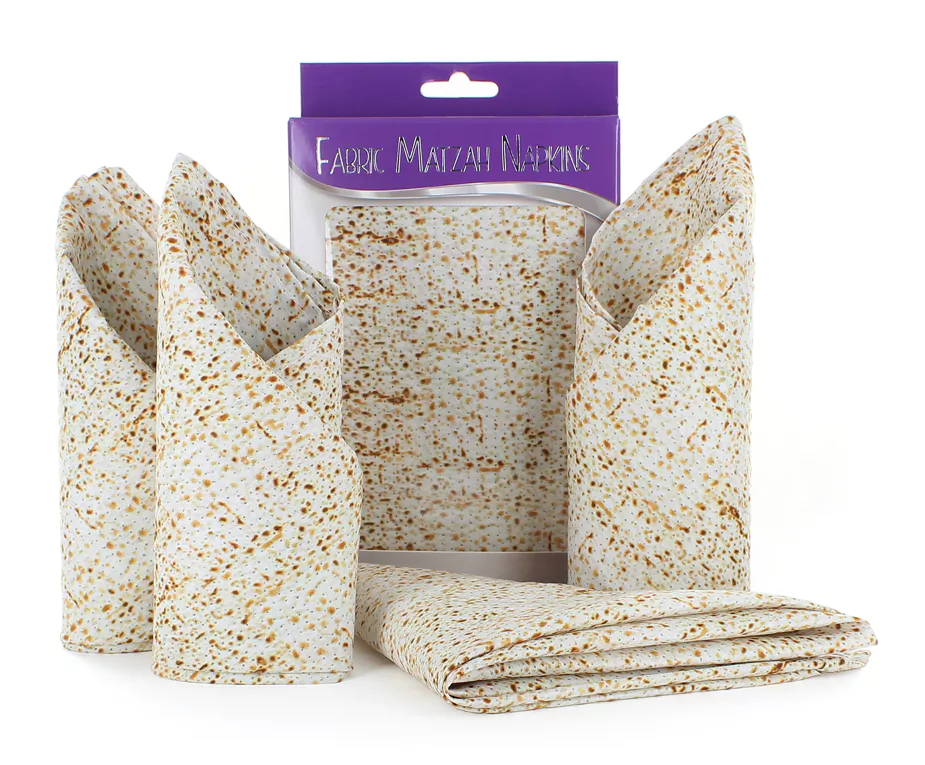 Fabric Matzah Napkins (4 Count) - Set With Style