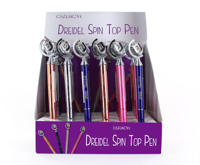 Dreidel Spinning Top Pen (1 count) - Set With Style