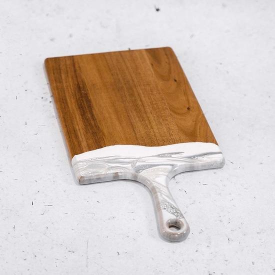 Acacia Resin Cheeseboards: Marble - Large 10"x20" - Set With Style