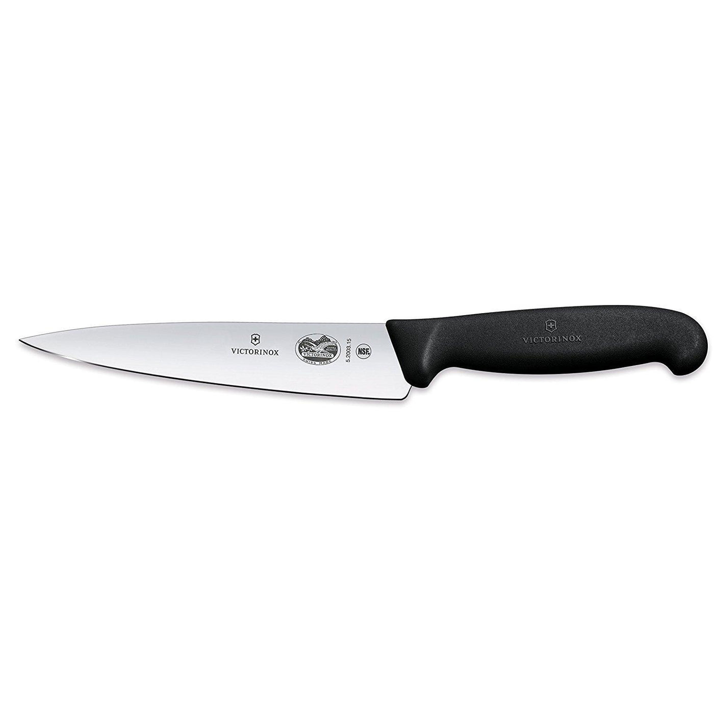 Victorinox - Fibrox Pro Chef Knife, Straight, 6", Black - Set With Style