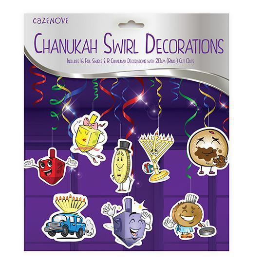 Chanukah Swirl Decorations - Set With Style