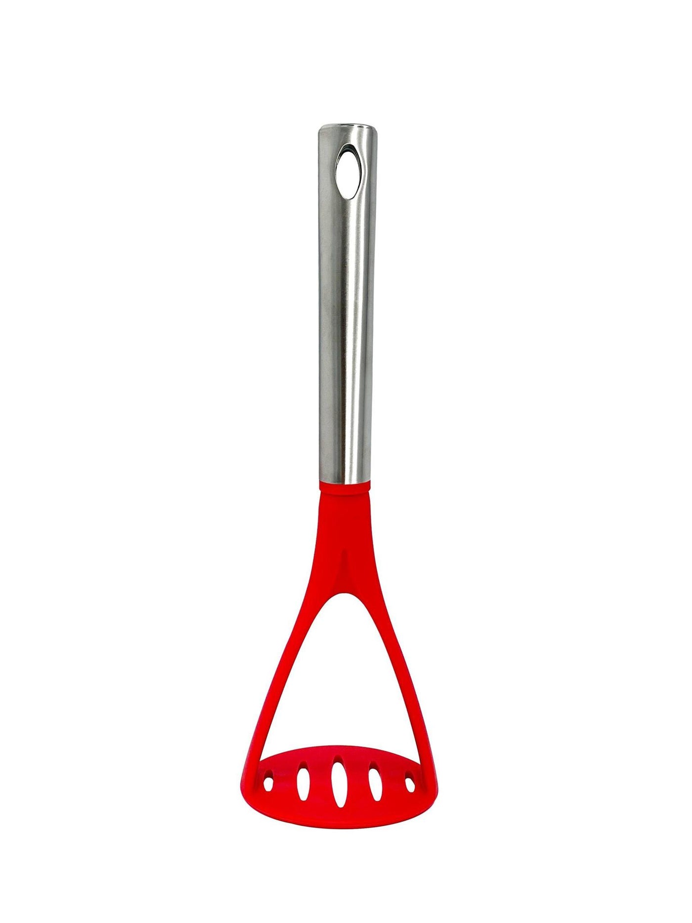 Millvado - Nylon Utensils SS Handle, Potato Masher, Red, 11.5"L - Set With Style