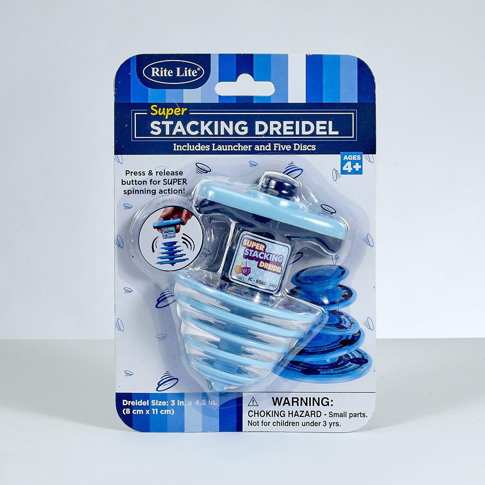 Super Stacking Dreidel with Launcher - Set With Style