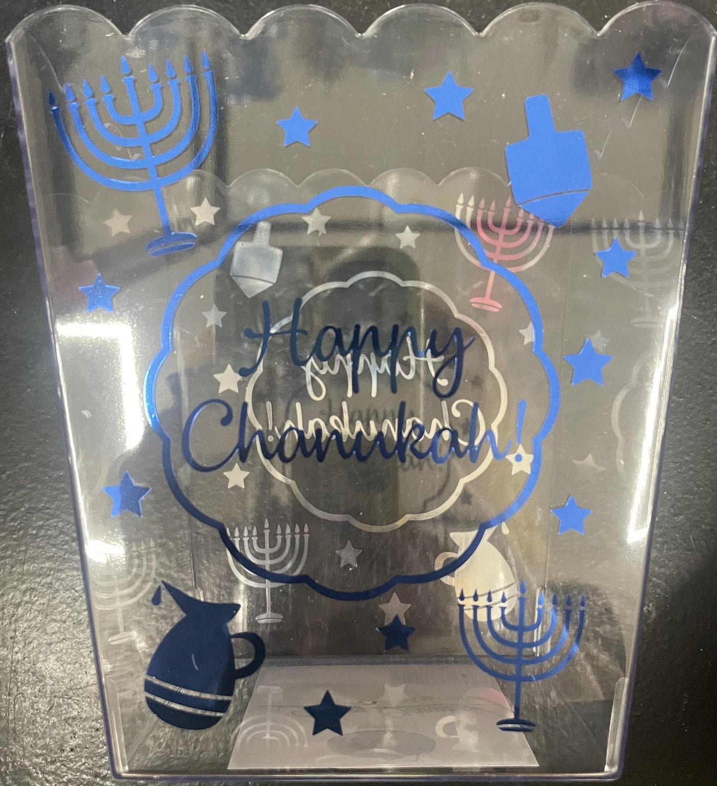 Scalloped Container Happy Chanukah - Set With Style