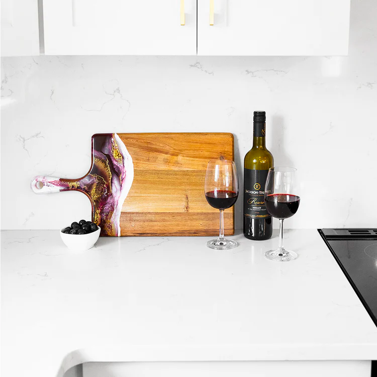 Acacia Resin Cheeseboards: Merlot - Large 10"x20" - Set With Style