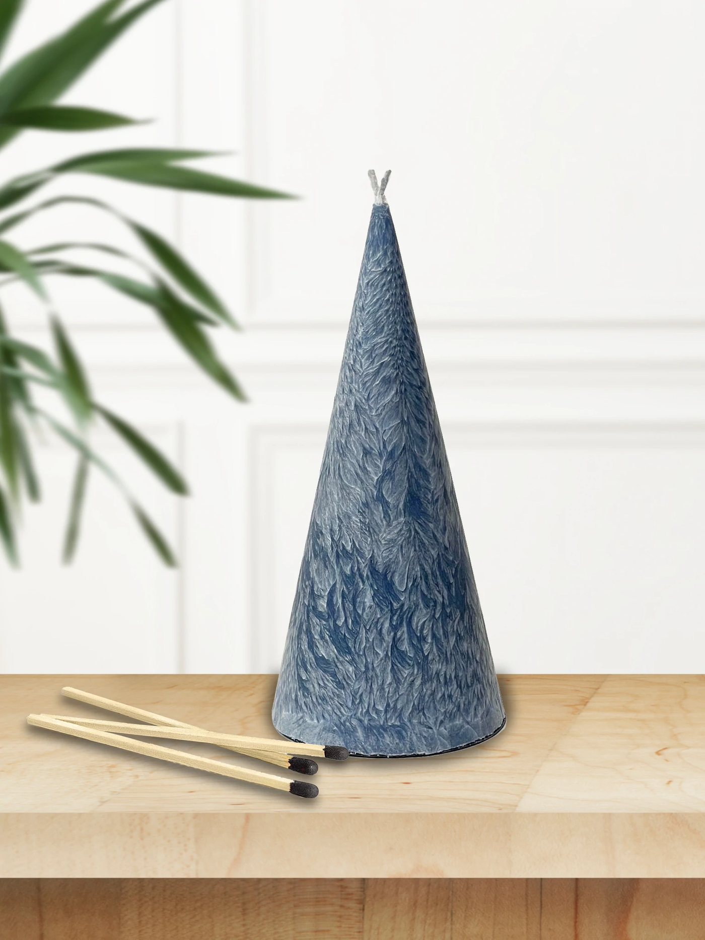 Cone Havdalah Candle - Blue - Set With Style