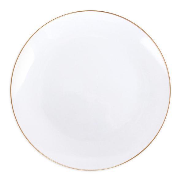 White and Gold Rim Salad Plates - Set With Style