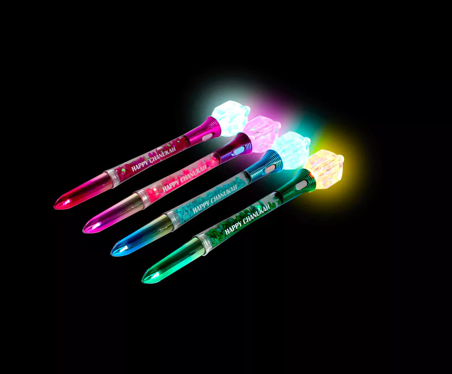 LED Dreidel Snow Globe Pen (1 count) - Set With Style