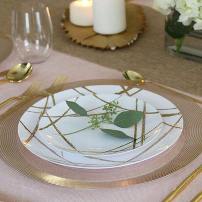 Brush Gold 10″ Plates - Set With Style