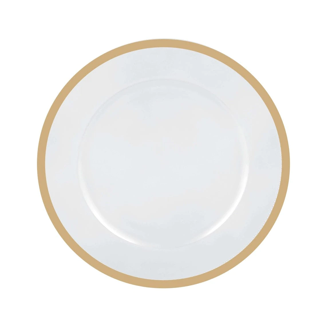 13" Clear and Gold Plastic Charger Plate | 1 Charger - Set With Style