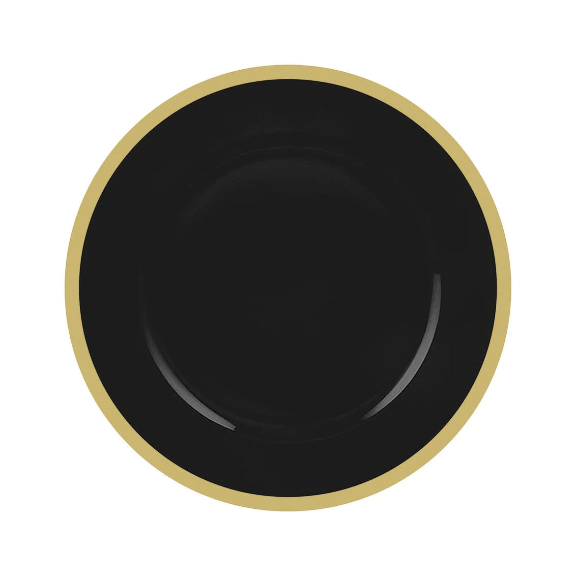 Black and Gold Plastic Charger Plate | 1 Charger - Set With Style