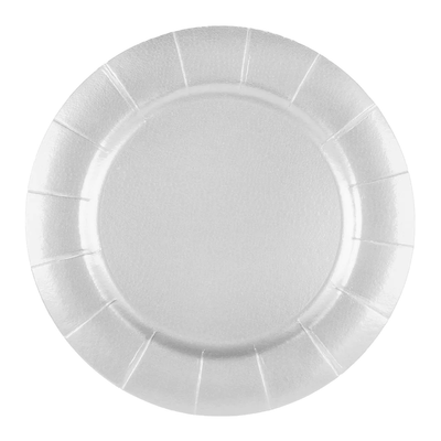 13" White Round Paper Charger Plates (10ct) - Set With Style