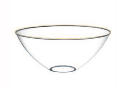 Curve Collection Salad Bowl - Clear/ Gold 58 oz. (1ct) - Set With Style