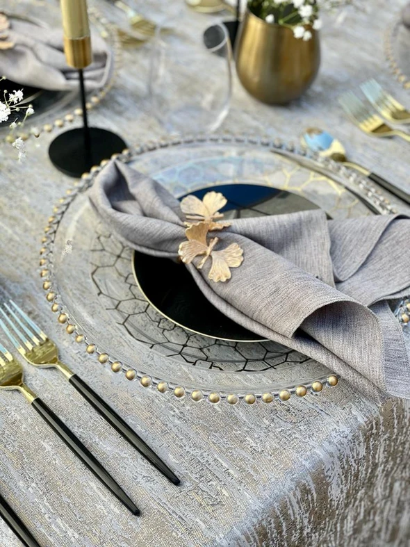 Gold Champagne Tablecloth - Set With Style