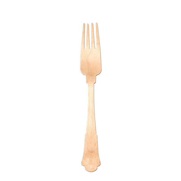 Silhouette Birch Wood Dinner Forks (25 ct) - Set With Style