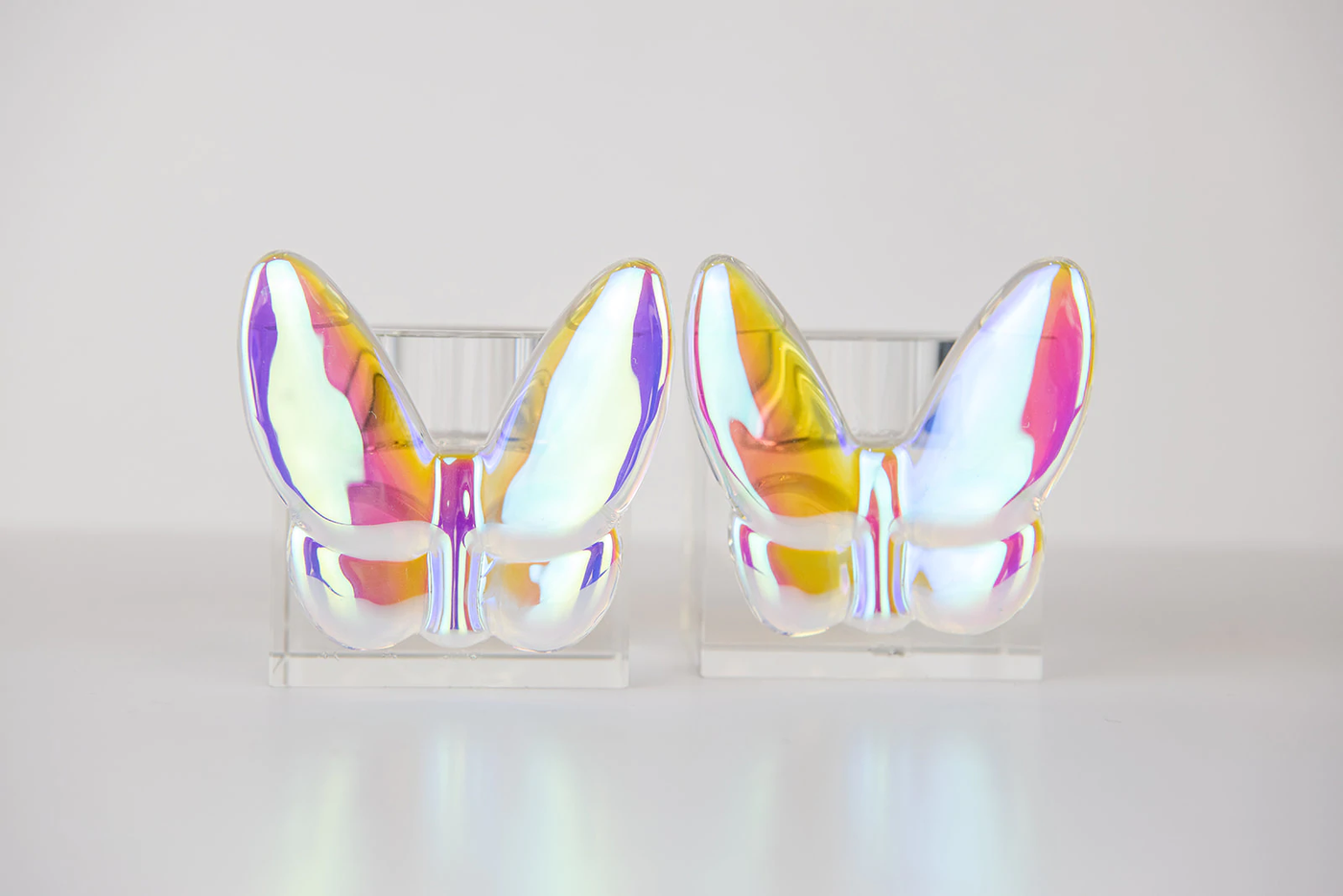 Crystal Butterfly Napkin Ring Iridescent (Pair of 4) - Set With Style