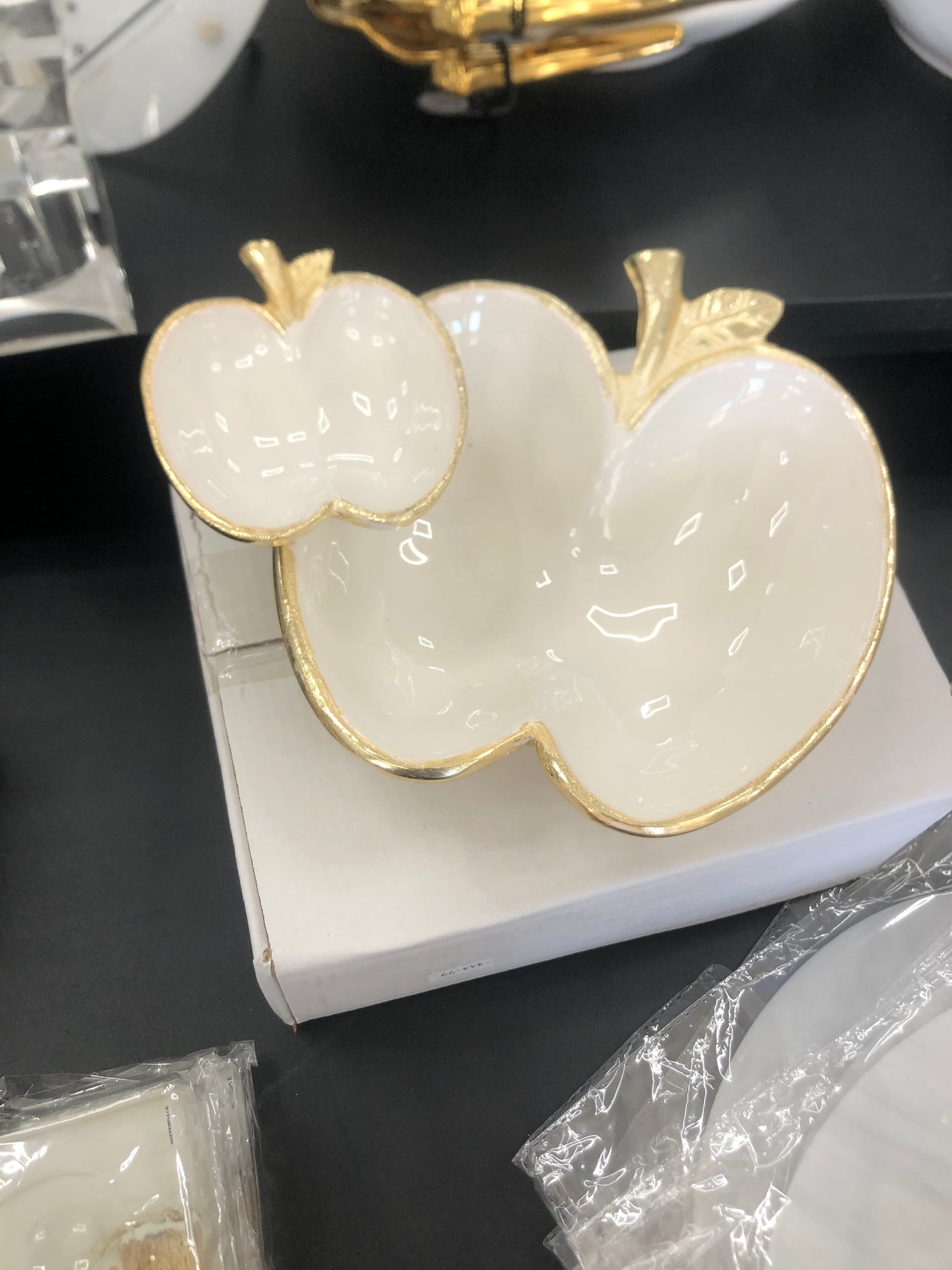 Double apple bowl gold & white - Set With Style