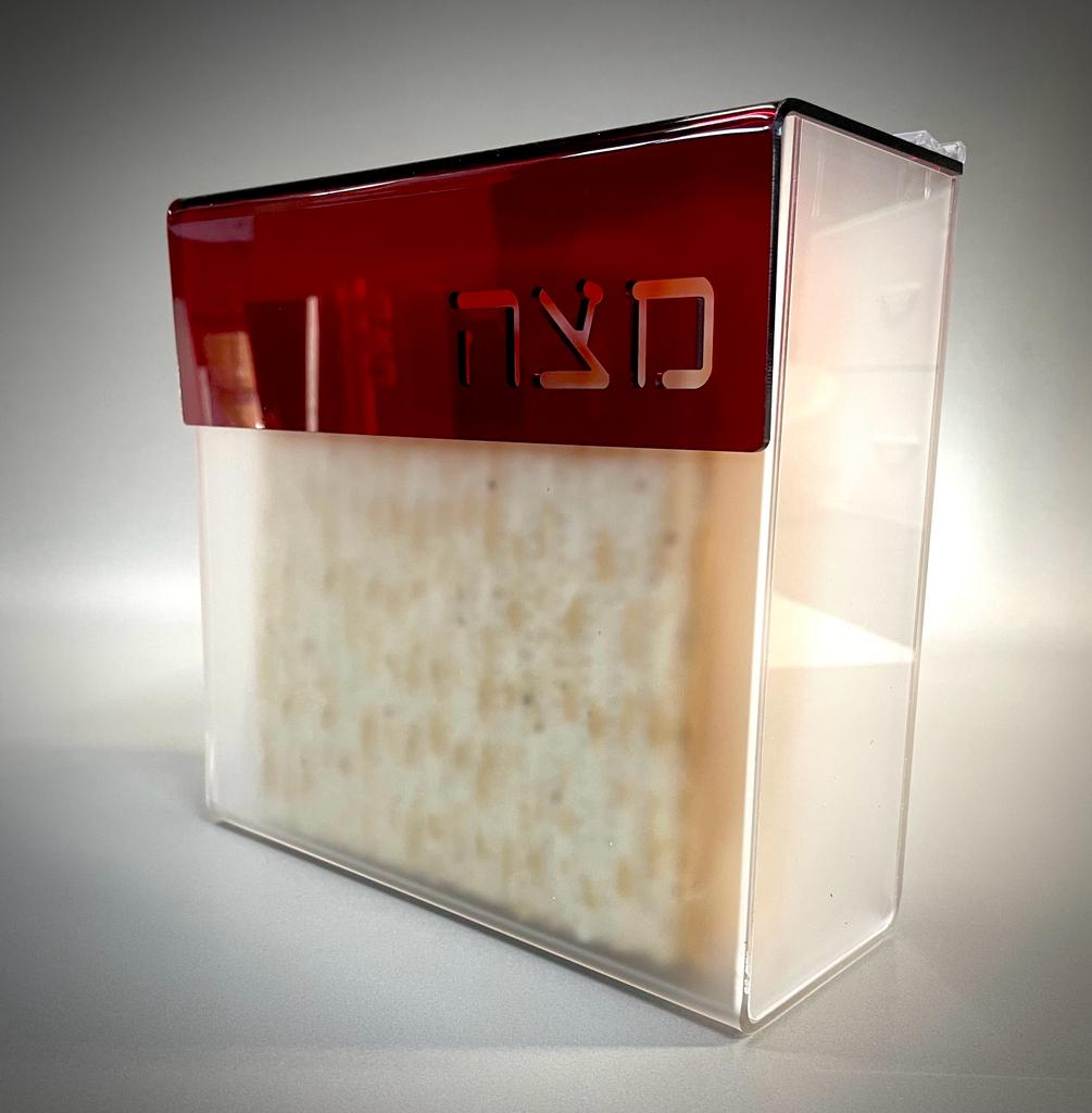 Red Acrylic Matza Box (1 Count) - Set With Style