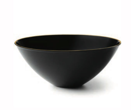 Curve Collection Salad Bowl - Black/ Gold 58 oz. (1ct) - Set With Style